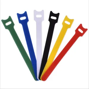 250*12MM 2022 China High Quality Supplier Plastic Nylon Colorful Hook and Loop ack to Back Cable Tie
