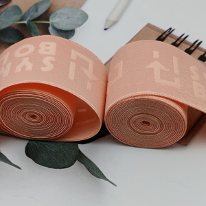 Custom <b>Elastic</b> Webbing Clothes Webbing Jacquard Nylon Webbing for Bags Straps 40mm <b>Elastic</b> Band Clothes Accessories Waistband - Product Image 3