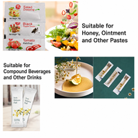 Máquina Envasadora de Salsas Automática de Doble Carril DEEPACK, Máquina de Llenado y Sellado de Sobres de 7-60 ml para Ketchup y Aceite de Chile