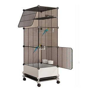 मुक्त असेंबली पक्षी विला तोता माना ज़ेबरा फिच विशेष बड़े अंतरिक्ष सजावटी पिंजरे एंटी-स्प्लेश भोजन बर्डकेज - Product Image 1