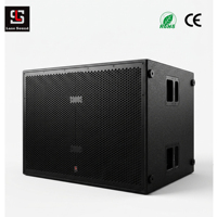 Système de haut-parleurs audio professionnels avec caisson de basses de 3000 W de puissance de pointe, double caisson de basses de 18 pouces, ligne de basses active, étanche, 4 ohms