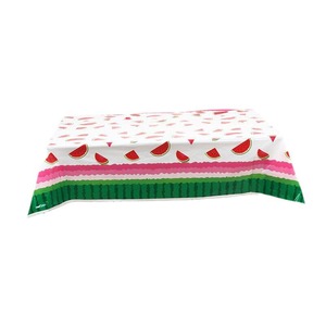 Yunik Watermelon Theme <b>Tablecloth</b> 130x220cm <b>Rectangle</b> Disposable Plastic Party Decoration - Product Image 5