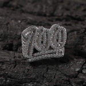 Baguette 100นิ้วขนาดใหญ่แหวนแฟชั่นผู้ชายฮิปฮอปเครื่องประดับนำโชคสไตล์แร็ปเปอร์นำโชคมาให้ชีวิตของคุณ - Product Image 5