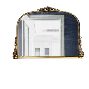 <span class=keywords><strong>Miroir</strong></span> mural de style luxueux à <span class=keywords><strong>prix</strong></span> de gros, cadre sculpté imitation or, <span class=keywords><strong>miroir</strong></span> décoratif léger pour salle de bain et décoration intérieure - Product Image 1