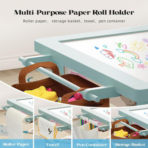 Kids Play Activity <b>Table</b> Indoor Sensory <b>Table</b> Toddlers Wooden Activity <b>Table</b> with Storage Bins - Product Image 5