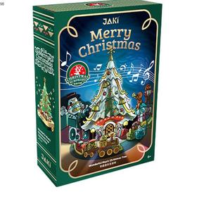 Bloques de juguetes caja de música niños juguete educativo Diy construcción eléctrica Navidad cajas musicales - Product Image 5