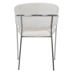 Reposabrazos trasero suave dorado nórdico elegante tapizado para sala de estar gris claro tela Rosa terciopelo moderno café restaurante Silla de comedor - Product Image 3