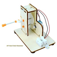 Kit STEM Générateur à manivelle DIY en bois, Expérience scientifique sur l'électricité et la physique, Jouet éducatif, Cadeau de rentrée scolaire, Vente en gros