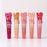 Huile repulpante pour les lèvres haute pigmentation, hydratante et nourrissante, gloss effet miroir, rouge à lèvres liquide couleur intense, soin maquillage avec porte-clés