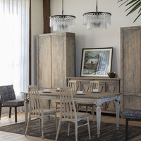Ensemble table à manger moderne et de luxe Mobilier rustique en pin massif pour bureau à domicile Style français pour cuisine salon