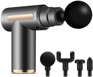 Mini pistola de masaje Phenitech, potente pistola Fascial portátil de percusión de tejido profundo, masajeador de cabeza de espalda muscular con 4 cabezales de masaje - Product Image 5