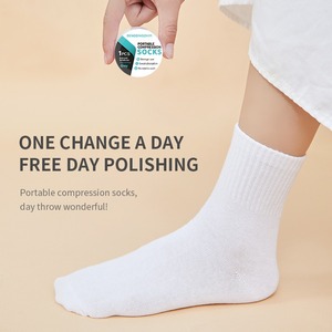 Cheap <strong>Polyester</strong> Disposable Daily Throwing <strong>Socks</strong> Portable Travel Business Compression Mid-Calf <strong>Socks</strong> Men Women Leisure Sports - Product Image 3