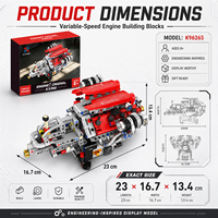 Kit de Montaje de Motor de Velocidad Variable, Modelo de Motor Técnico, Kits Mecánicos Impulsados por Motor, Juguete Educativo STEM, Regalo de Ingeniería, Juguetes de Construcción