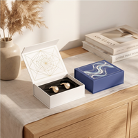 Boîte cadeau magnétique de luxe avec insert en mousse EVA, logo personnalisé imprimé, boîte cadeau d'entreprise pour bijoux, montres, parfums, emballage