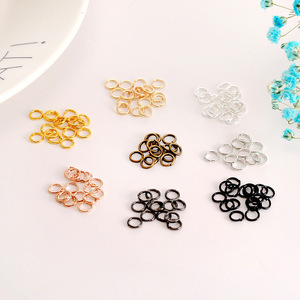 Anillos de metal redondos de 4 mm y 6 mm para la fabricación de pulseras, componentes de joyería, accesorios para bricolaje. - Product Image 1