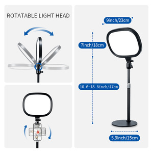 Panneau souple 12W hauteur réglable support de Table, lumière Led Streaming lumières tendance <span class=keywords><strong>Tik</strong></span> <span class=keywords><strong>Tok</strong></span> pour jeu <span class=keywords><strong>Youtube</strong></span> - Product Image 3