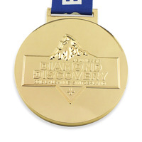 Fabricants de cadeaux douane vente en gros pas cher médaille d'or avec boîte d'emballage en cuir
