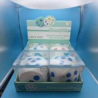 Jouet anti-stress 12 cm en boîte de présentation, extensible, grande balle anti-stress à presser, dés géants en TPR, jouet moelleux