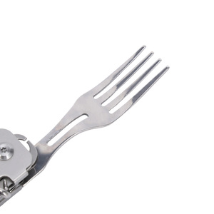 <span class=keywords><strong>Couteau</strong></span> multifonctionnel 6 en 1, <span class=keywords><strong>fourchette</strong></span> et cuillère, tire-bouchon, acier inoxydable 420, <span class=keywords><strong>couteau</strong></span> détachable - Product Image 4