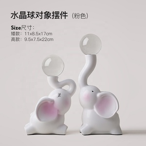 Fleurs en céramique blanche éléphant amoureux statue décor à la maison artisanat chambre décoration mariage ornement porcelaine jardin animal figurine - Product Image 5