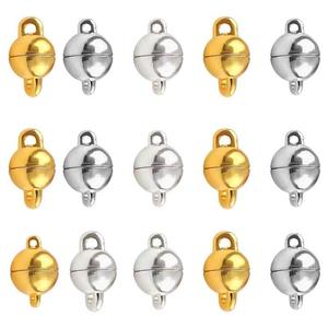 Accessoires de bricolage Boucle magnétique boule or Boucle magnétique ronde Boucle de couple Bracelet de collier Connexion Finition Boucle Modèle de couple - Product Image 3