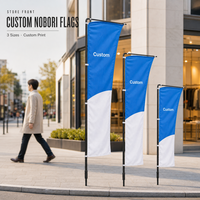 Drapeau japonais traditionnel Nobori, logo personnalisé imprimé, bannière de voiture en polyester, simple ou double face, décoration de magasin