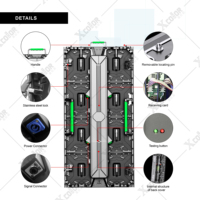 X-color R5 P2.5 İç Mekan Kiralık LED Ekran 500*1000 Ön Bakımlı Yumuşak Bağlantılı LED Duvar Panelleri LED Ekran Paneli