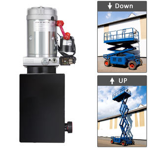 Unidad de Potencia Hidráulica con Tanque de Aceite Metálico de 4 Cuartos, Motor de 12V CC y Bomba Hidráulica de Doble Acción para Elevación de Coches y Remolques Volquete - Product Image 5