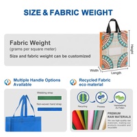 Sac fourre-tout réutilisable en non-tissé CHENGBAI avec poignées et bandoulière, taille moyenne (30-50 cm), motif personnalisé avec logo et lettres, pour le shopping