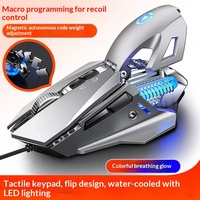 Souris de jeu filaire mécanique YINDIAO G10, 7 touches programmables, 7200 DPI, éclairage RVB, souris ergonomique USB