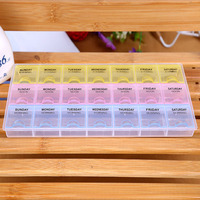 Boîtes de médicaments diverses collections 5 8 7 14 28 grilles tablette distributeur de médicaments organisateur couleur arc-en-ciel stockage hebdomadaire de pilules