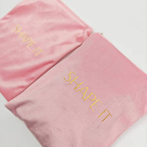 INFFY Custom Logo Printed Cosmetic <b>Velvet</b> Makeup Bag Eco Friendly Biodegradable Portable <b>Brush</b> Storage Drawstring Pouch Silk - Product Image 4