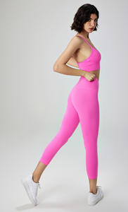 <span class=keywords><strong>Mallas</strong></span> Capri de cintura alta sin costura frontal para <span class=keywords><strong>mujer</strong></span>, <span class=keywords><strong>mallas</strong></span> de entrenamiento para yoga y gimnasio - Product Image 4