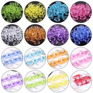 50 pièces de chaînes transparentes en forme de U, perles acryliques, matériaux de fabrication de bijoux DIY <span class=keywords><strong>pour</strong></span> <span class=keywords><strong>bracelets</strong></span>, ornements de voiture, sangles de téléphone - Product Image 2