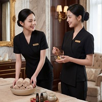 Tenue de travail industrielle de sécurité pour salon de beauté, uniforme haut de gamme pour réceptionniste de spa, en polyester respirant, avec logo personnalisé, protection intégrée