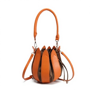 Design Handheld Lotus <b>Lantern</b> PU Polyester <b>Large</b> Capacity High-End Small Carry Fashionable All-Match Shoulder Tanjing - Product Image 1