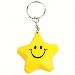Pelota Antiestrés de Espuma de Poliuretano con Forma de Estrella y Logotipo Personalizado, Juguete Promocional para Llavero - Product Image 1