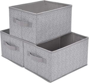 Paniers de rangement pliables en gros pour étagères, bacs de rangement en tissu avec poignées pour la maison, le placard, la chambre et les tiroirs - Product Image 2