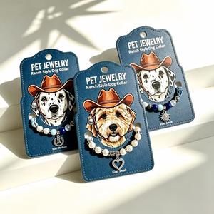 Collier pour chien style western cowboy, collier perlé avec pendentif cœur soleil et chaîne d'extension pour petits chiens - Product Image 5