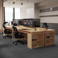 Bureau de bureau en contreplaqué Ocean Board Style design moderne Durable bureau de poste de travail multi-personnes bureau d'ordinateur exécutif