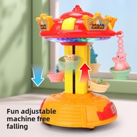 Zhiqu jouets mignon rotatif ascenseur Machine musique lumière Simulation électrique universel carrousel parc d'attractions jouet fait éducatif