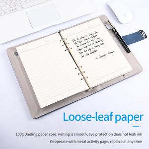 Personnalisation du journal en cuir doublé A5 avec verrouillage par empreinte digitale powerbank pour ordinateur portable Écran vidéo Lecteur MP4 Agenda Notebook avec clé USB - Product Image 6