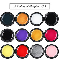 Juego de esmalte de uñas de Gel de pintura de venta directa de fábrica Gel de seda de araña pintura flor seda barniz de uñas creativo Gel de red