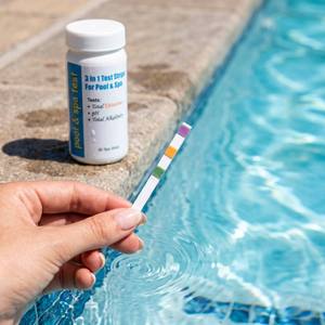 Tiras Reactivas 3 en 1 para Piscinas y Spas, para Medir <span class=keywords><strong>Cloro</strong></span> Libre, Valor de pH y Alcalinidad Total, Accesorio para Piscinas - Product Image 3