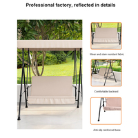 Hamac double moderne en fer forgé pour extérieur avec parasol intégré pour cour, villa et jardin - Mobilier d'extérieur