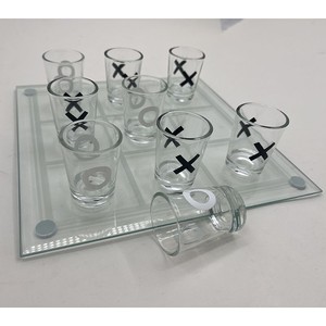 ガラス製チェス盤セット 三目並べとショットグラスチェス ドリンクゲーム - Product Image 4