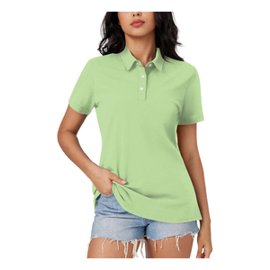 Polyester Spandex Logo personnalisé Respirant Séchage rapide Casual Tricoté Polos pour femmes de haute qualité à manches courtes - Product Image 1