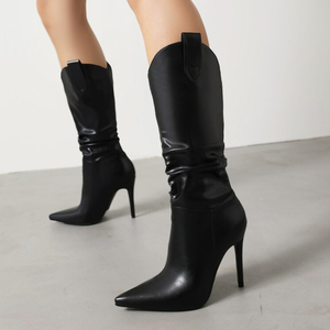 2025 New European Fashion Ladies Stiletto High Heel Bottes Femme Shoes Women <b>Boots</b> for Fall and Winter - Product Image 3