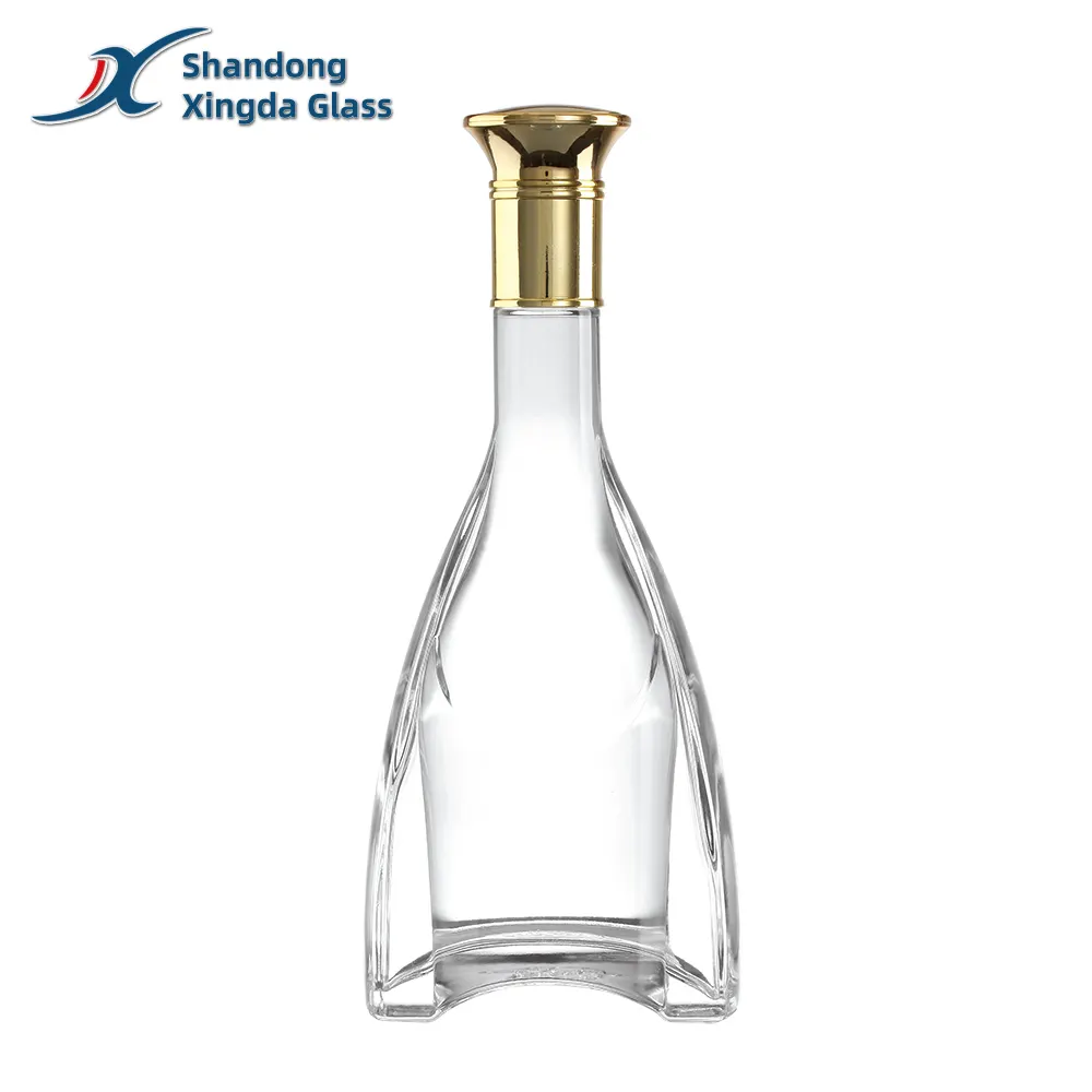 New Transparent Glass Wine Bottle High White Glass Liquor Bottle Ice Wine Bottles For Alcoholic Beverages