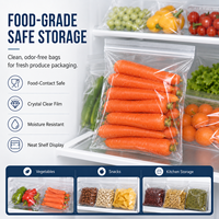 Fabrikant van doorzichtige, voedselveilige, hersluitbare verpakkingen voor fruit, groenten en brood, met ritssluiting, aangepaste logo's, LDPE ziplock zakken